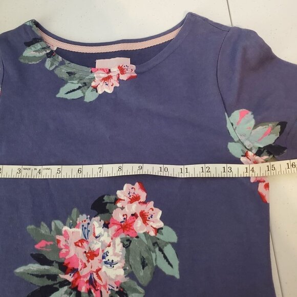 Joules‎ 2 Purple Floral Knit Short Sleeve Dress - Picture 4 of 9